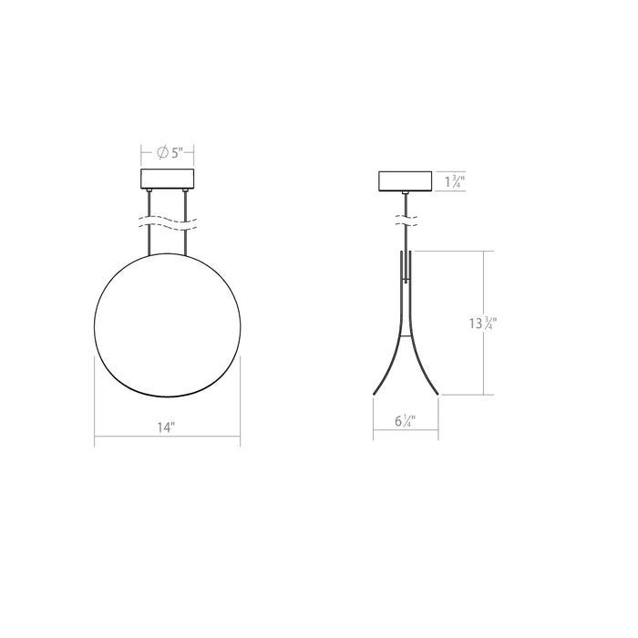 LED Pendant from the Malibu Discs™ collection in Dove Gray finish