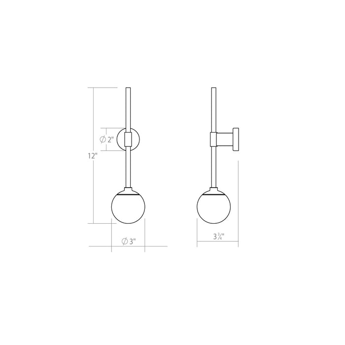 LED Wall Sconce from the Sabon™ collection in Satin Black finish