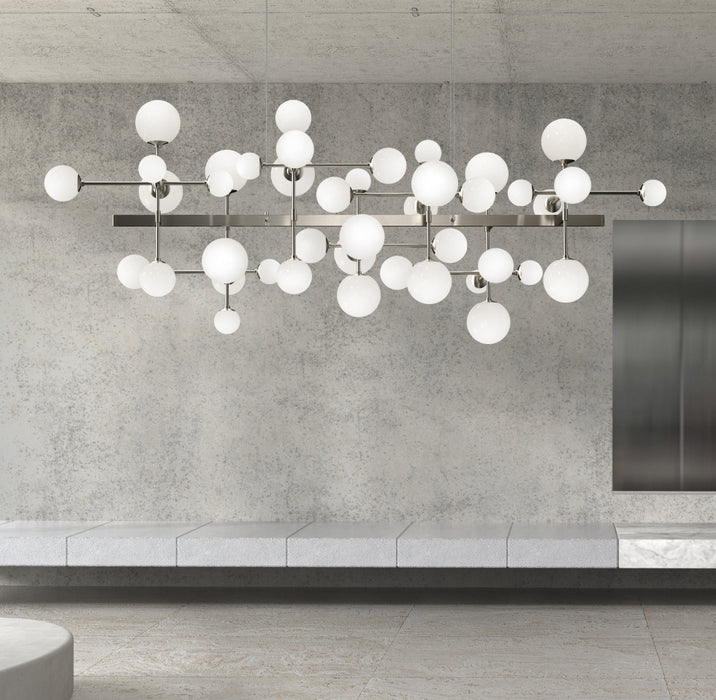 LED Pendant from the Nebula™ collection in Satin Nickel finish