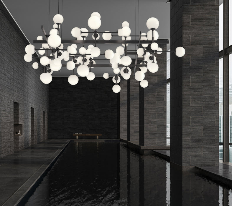 LED Pendant from the Nebula™ collection in Satin Black finish