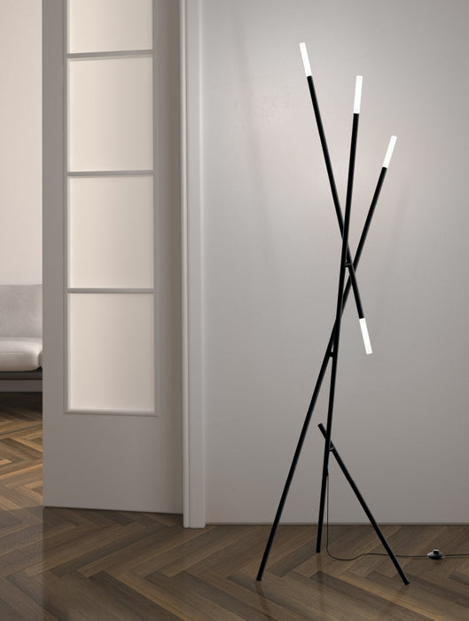 LED Floor Lamp from the Jax™ collection in Satin Black finish