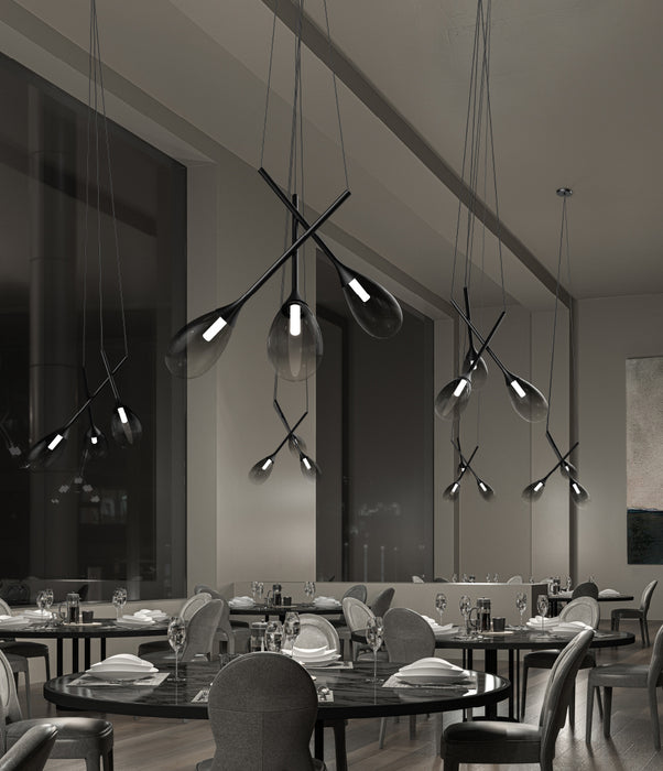 LED Pendant from the Parisone™ collection in Satin Black finish