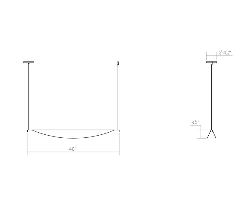 LED Pendant from the Tela™ collection in Satin White finish