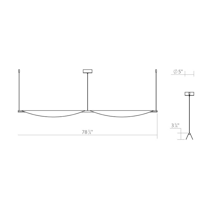 LED Pendant from the Tela™ collection in Satin White finish