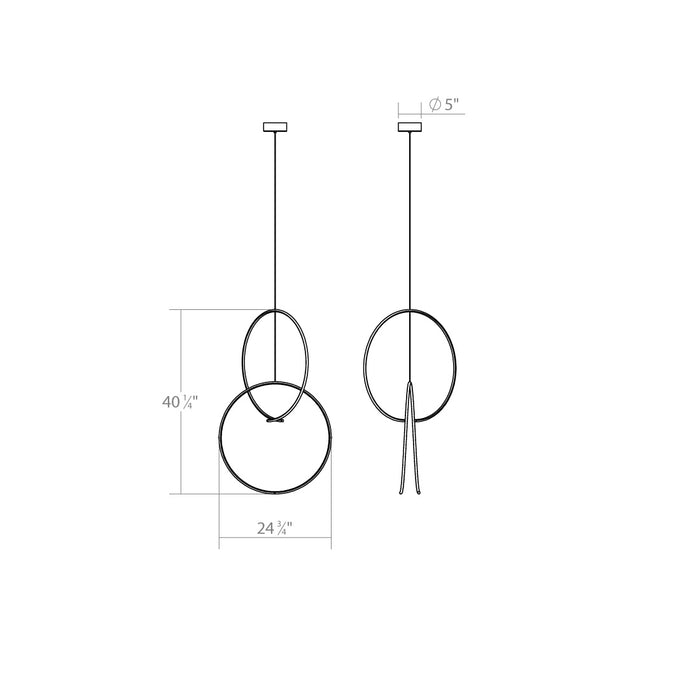 LED Pendant from the Torc™ collection in Satin White finish