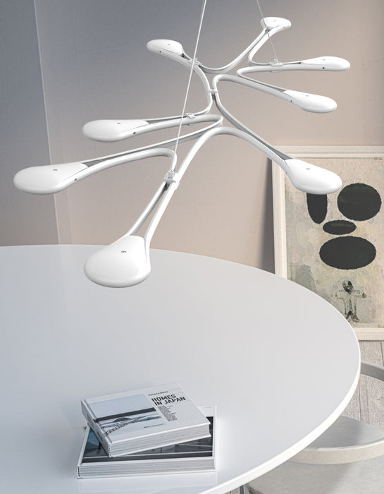LED Pendant from the Abstraction™ collection in Satin White finish