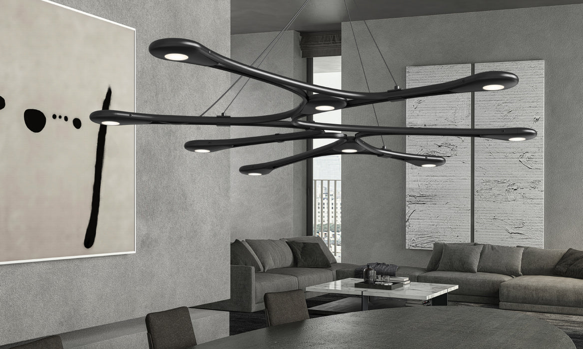 LED Pendant from the Abstraction™ collection in Satin Black finish