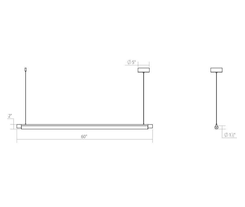 LED Pendant from the Keel™ collection in Satin White finish