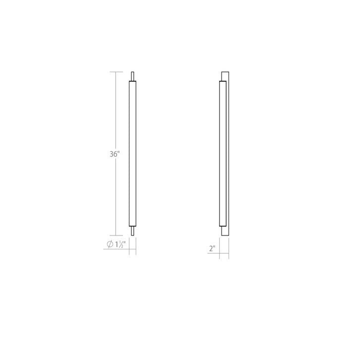 LED Bath Bar from the Keel™ collection in Satin White finish