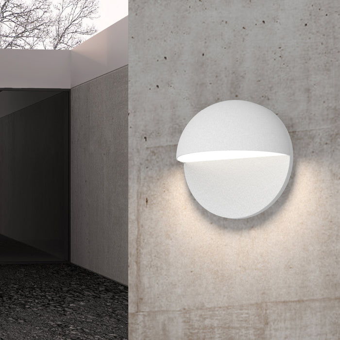 LED Wall Sconce from the Mezza Cupola™ collection in Textured White finish