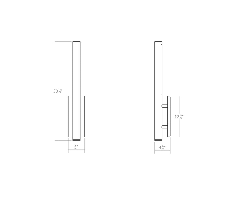 LED Wall Sconce from the Flue™ collection in Textured Gray finish