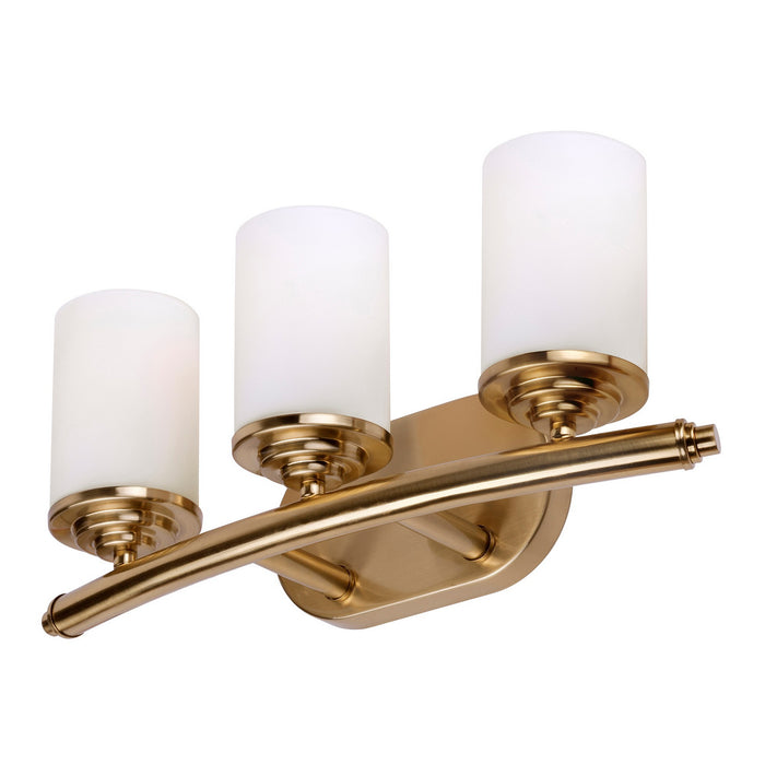 Three Light Bath Vanity Light from the Ames collection in Soft Gold finish