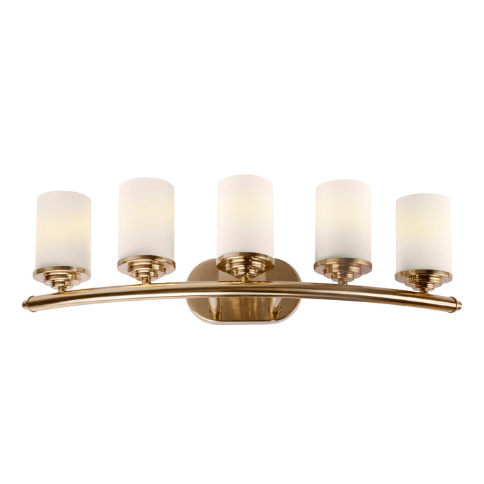 Five Light Bath Vanity Light from the Ames collection in Soft Gold finish