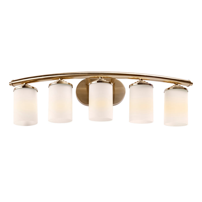 Five Light Bath Vanity Light from the Ames collection in Soft Gold finish