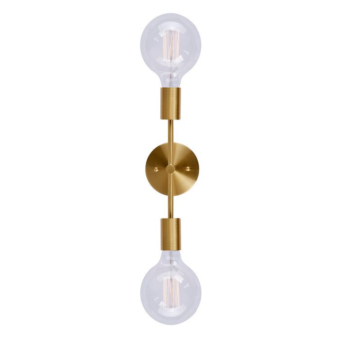 Two Light Wall Sconce from the Baton collection in Soft Gold finish