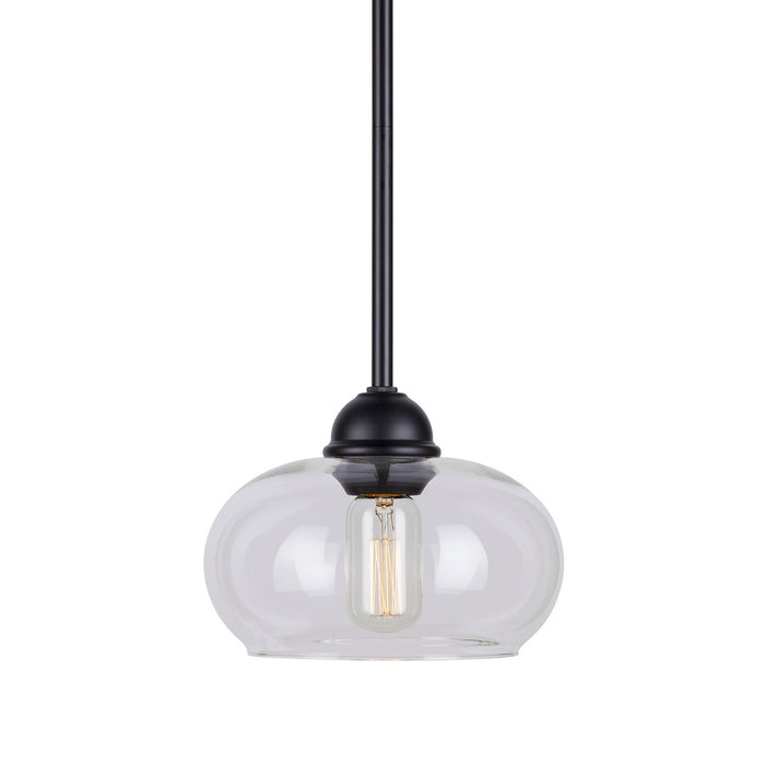 One Light Mini Pendant from the Cameron collection in Black finish