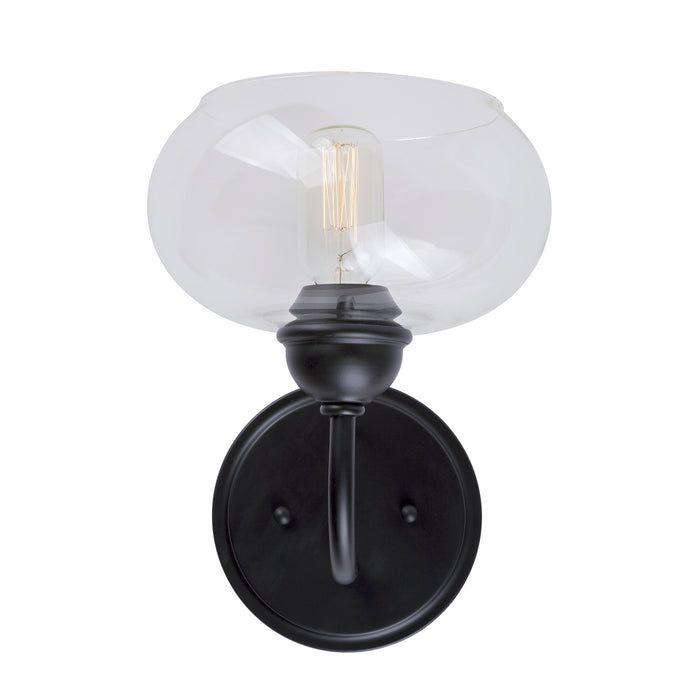 One Light Wall Sconce from the Cameron collection in Black finish