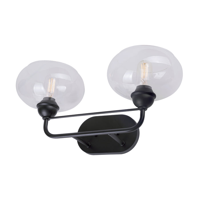 Two Light Bath Vanity Light from the Cameron collection in Black finish