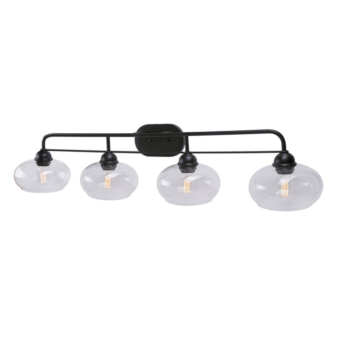 Four Light Bath Vanity Light from the Cameron collection in Black finish