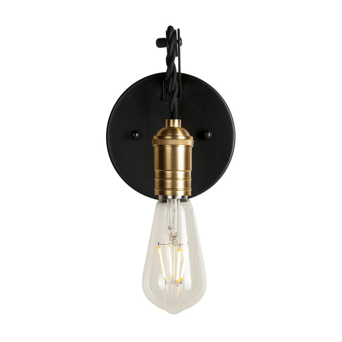 One Light Wall Sconce from the Essy collection in Black and Soft Gold finish