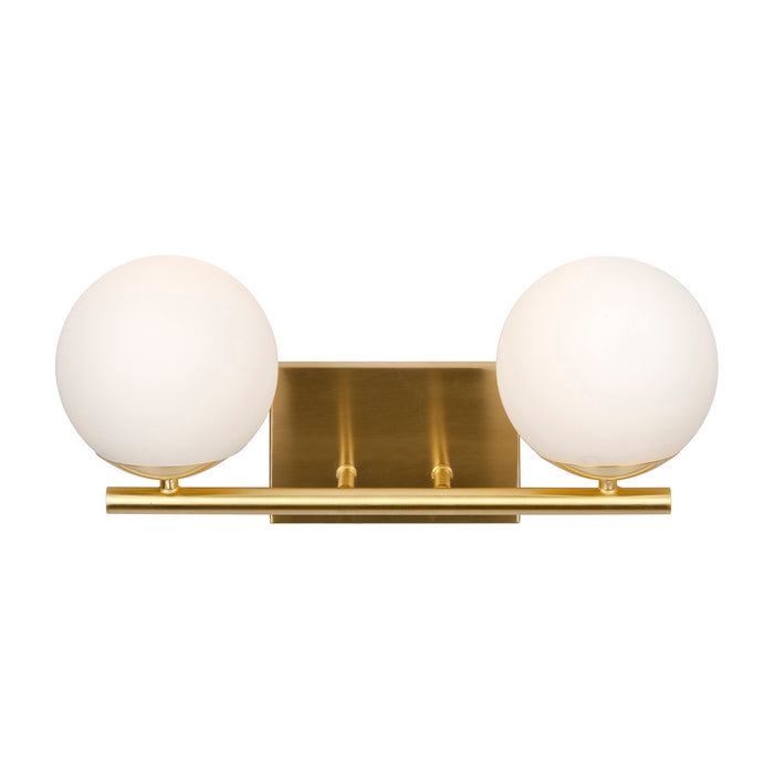 Two Light Bath Vanity Light from the Farrell collection in Soft Gold finish