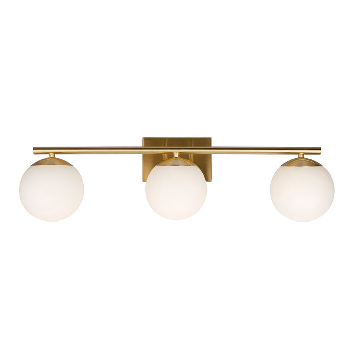 Three Light Bath Vanity Light from the Farrell collection in Soft Gold finish