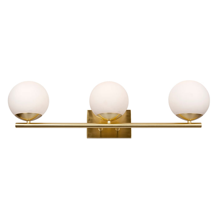 Three Light Bath Vanity Light from the Farrell collection in Soft Gold finish