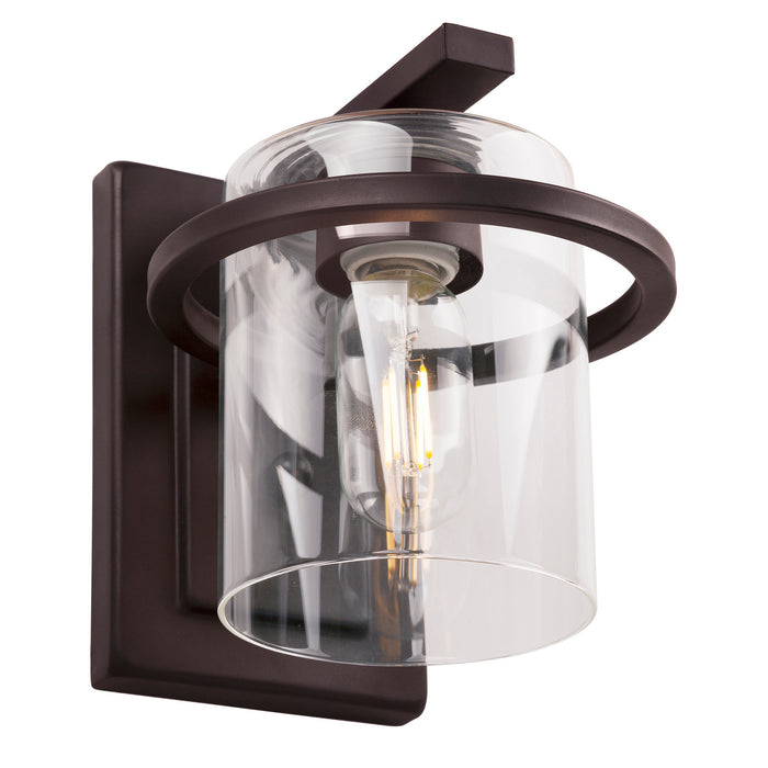 One Light Wall Sconce from the Halo collection in Black finish