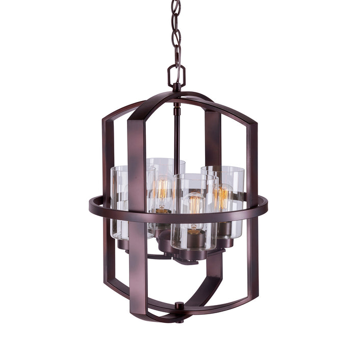 Four Light Entry Chandelier from the Hyde collection in Antique Bronze finish