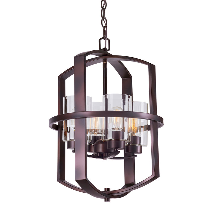 Four Light Entry Chandelier from the Hyde collection in Antique Bronze finish
