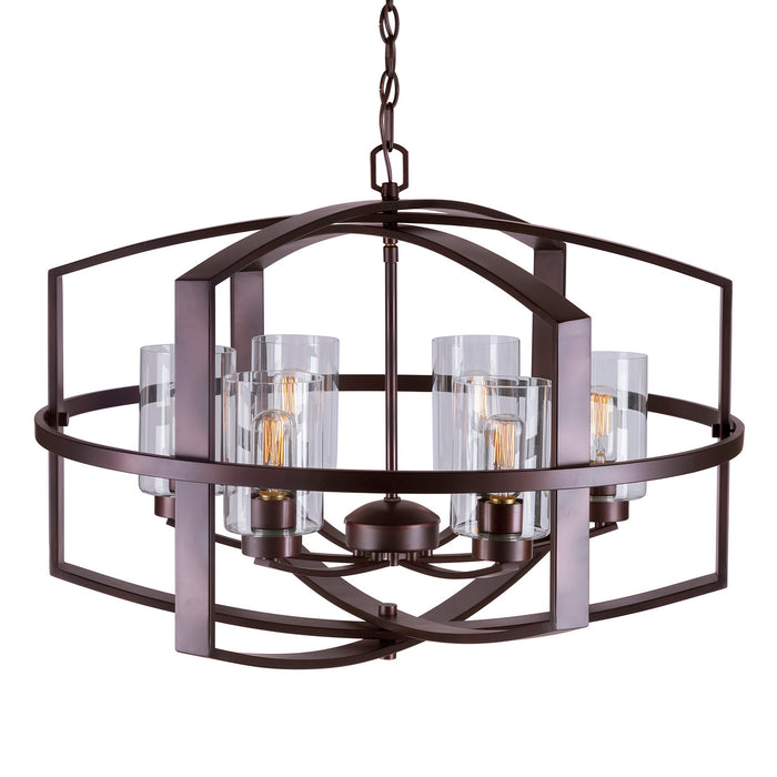 Six Light Foyer Pendant from the Hyde collection in Antique Bronze finish