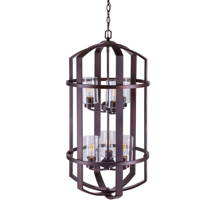 Six Light Entry Chandelier from the Hyde collection in Antique Bronze finish