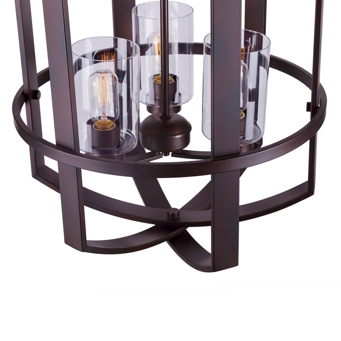 Six Light Entry Chandelier from the Hyde collection in Antique Bronze finish