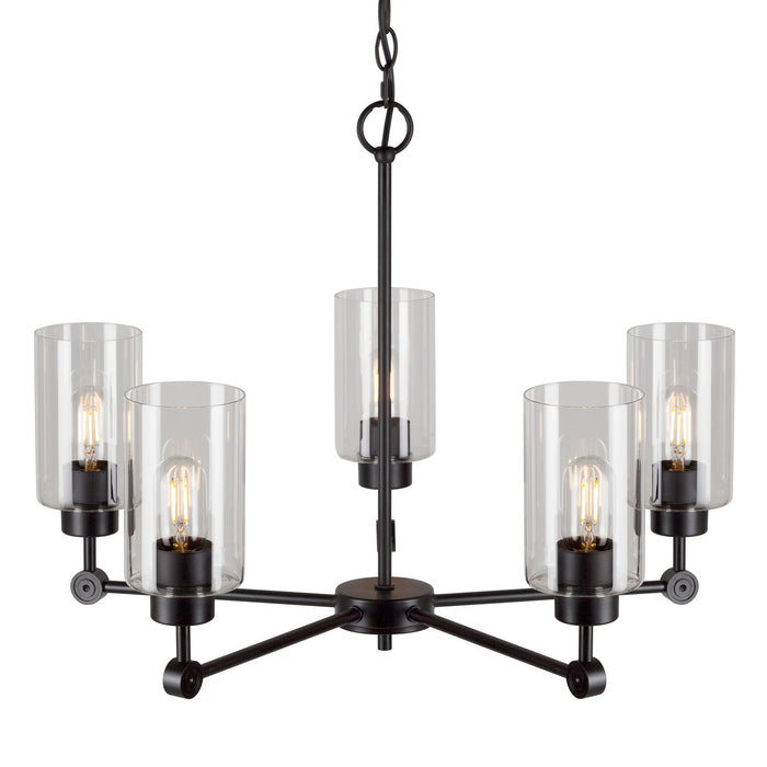 Five Light Chandelier from the Jayden collection in Black finish