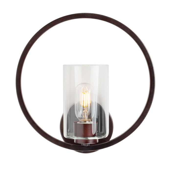 One Light Wall Sconce from the Orbit collection in Antique Bronze finish