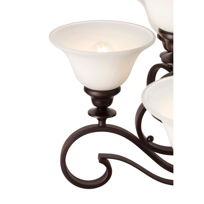 Nine Light Chandelier from the Perry collection in Antique Bronze finish