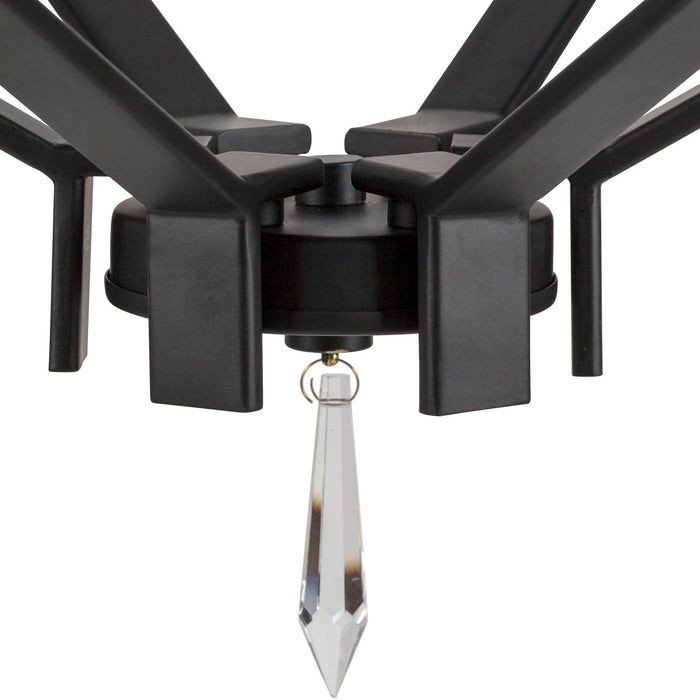 Six Light Chandelier from the Robin collection in Black finish