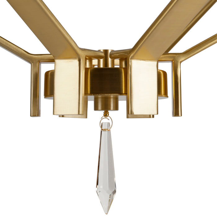 Six Light Chandelier from the Robin collection in Soft Gold finish