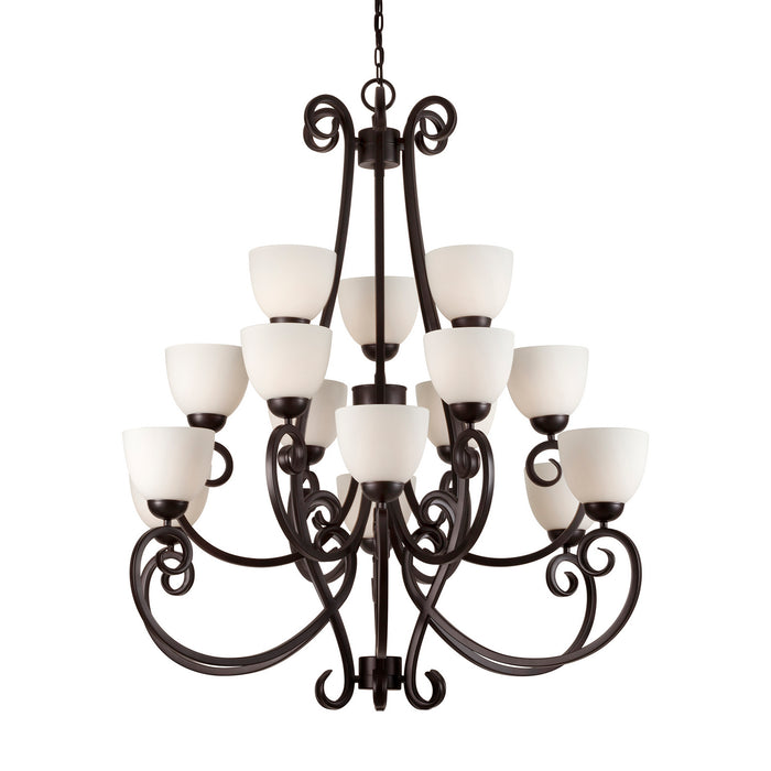 15 Light Chandelier from the Sutter collection in Antique Bronze finish
