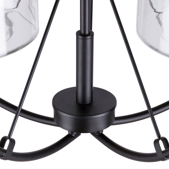 Five Light Chandelier from the Zane collection in Black finish