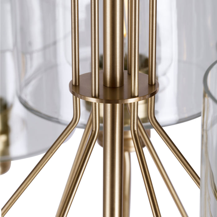 Nine Light Chandelier from the Zane collection in Soft Gold finish