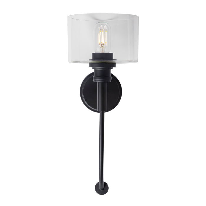 One Light Wall Sconce from the Zane collection in Black finish