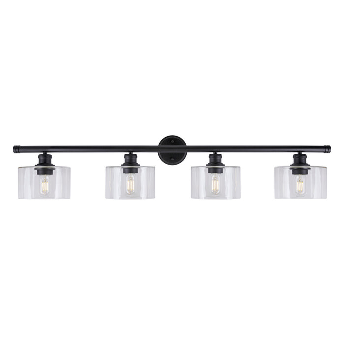 Four Light Bath Vanity Light from the Zane collection in Black finish