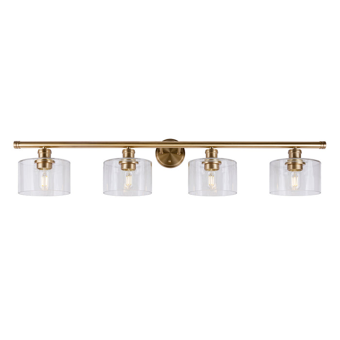 Four Light Bath Vanity Light from the Zane collection in Soft Gold finish