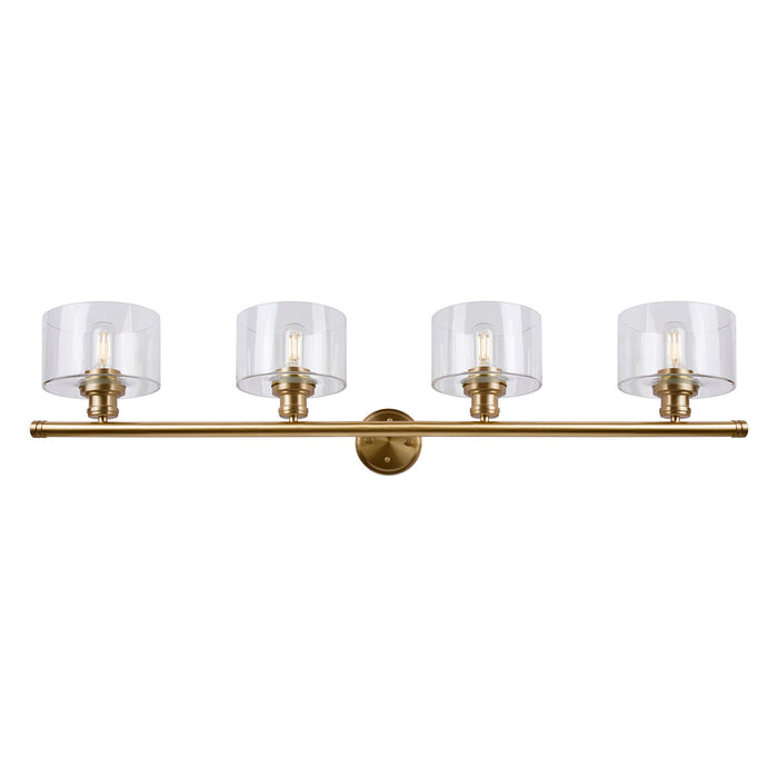 Four Light Bath Vanity Light from the Zane collection in Soft Gold finish