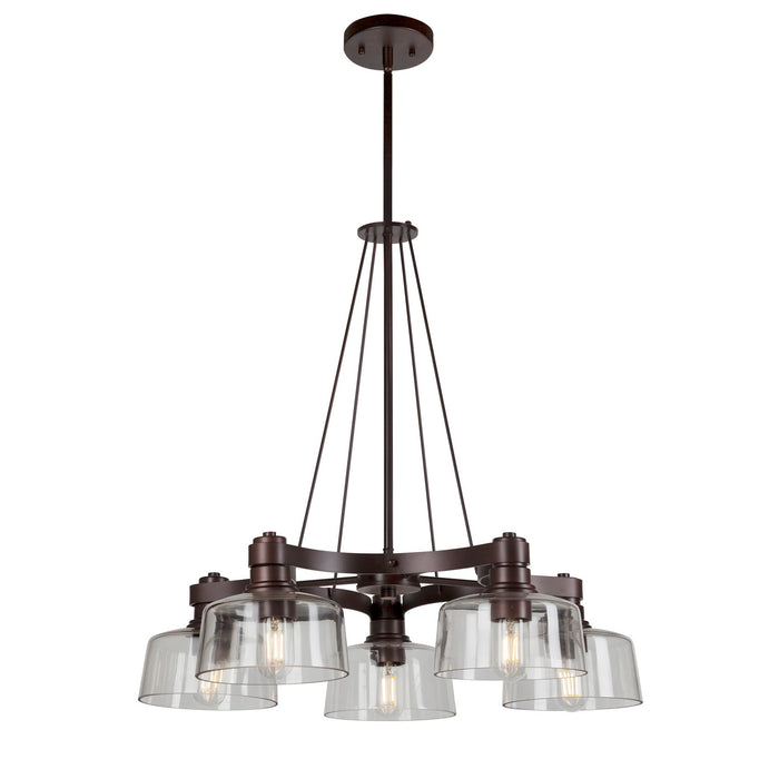 Five Light Chandelier from the Acopa collection in Antique Bronze finish