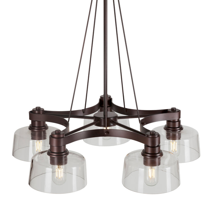 Five Light Chandelier from the Acopa collection in Antique Bronze finish