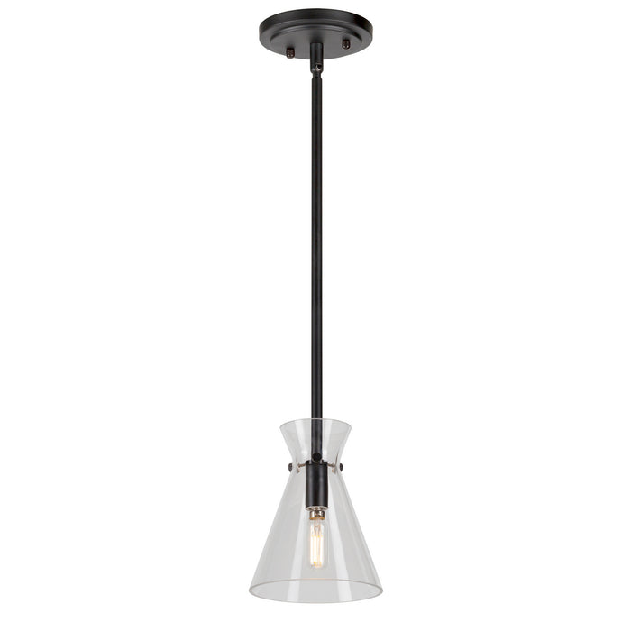 One Light Mini Pendant from the Beaker collection in Black finish