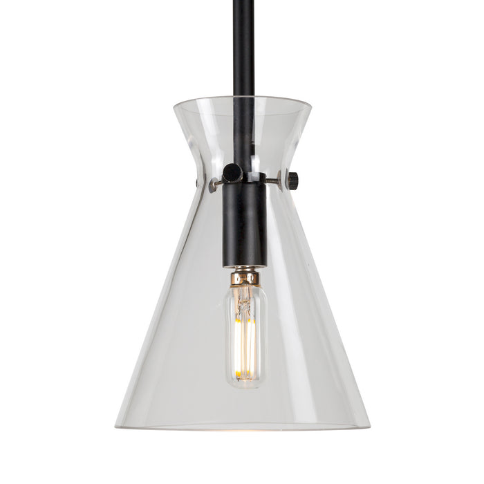 One Light Mini Pendant from the Beaker collection in Black finish