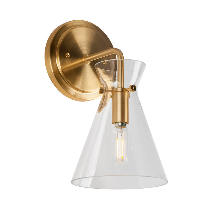 One Light Wall Sconce from the Beaker collection in Soft Gold finish